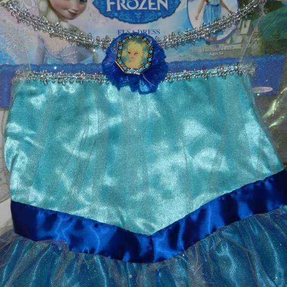 🆕Disney Frozen Elsa ❄️Snowflake Gown ❄️Dress Size: 3+Up 4-6X💥 NEW in Pac… - Picture 8 of 15